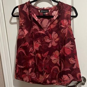 INC Sleeveless Floral Blouse Sz M